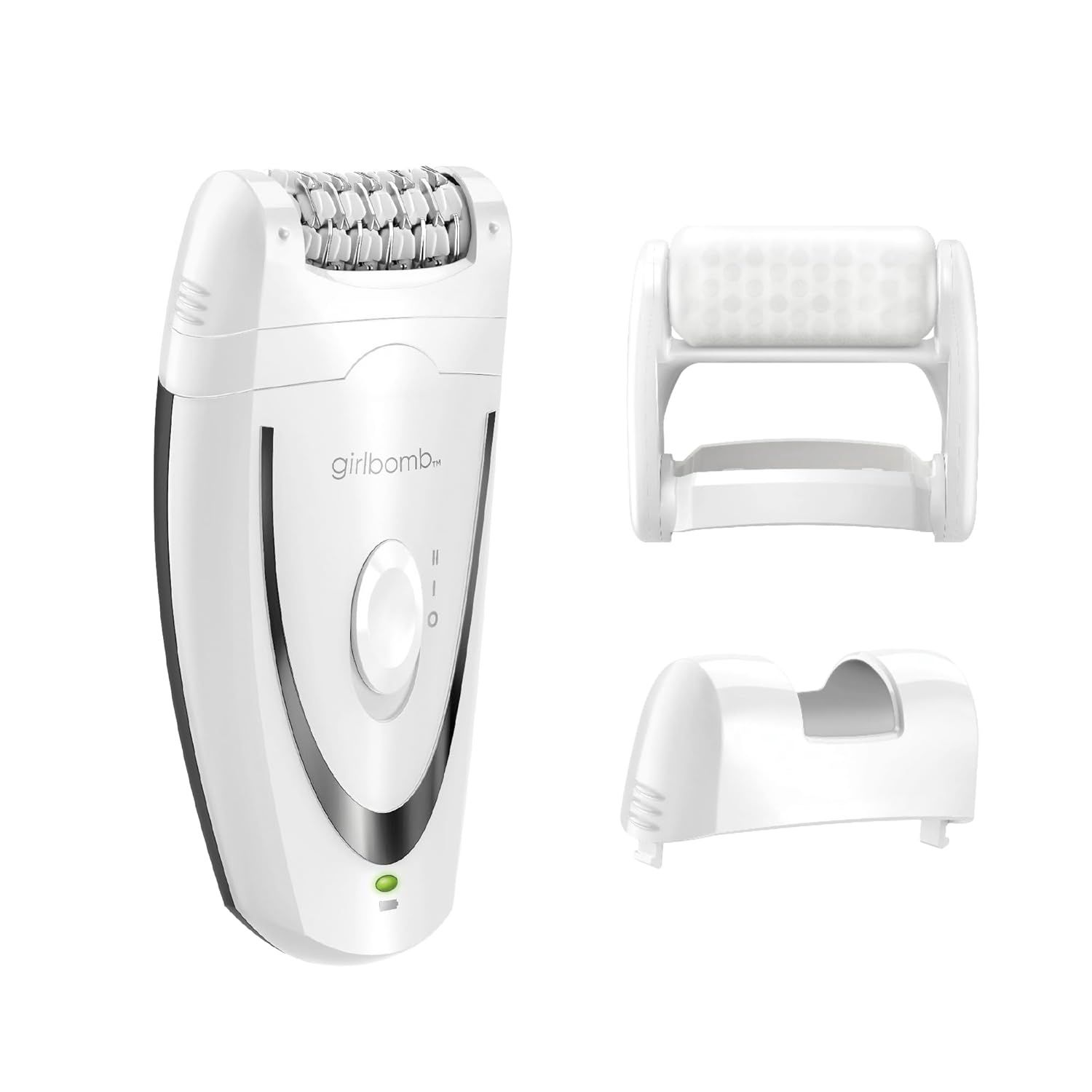 Conair GIRLBOMB Epilator with Ice Roller for Smooth and Soft Skin, Hair Removal Device, Epilator for Women, Women’s Shaver &amp; Trimmer, 3-Piece Kit with Ice Roller Attachment, Cordless/Rechargeable