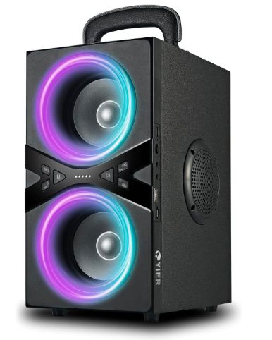 Bluetooth Speaker, Wireless TWS Portable Speaker with Lights