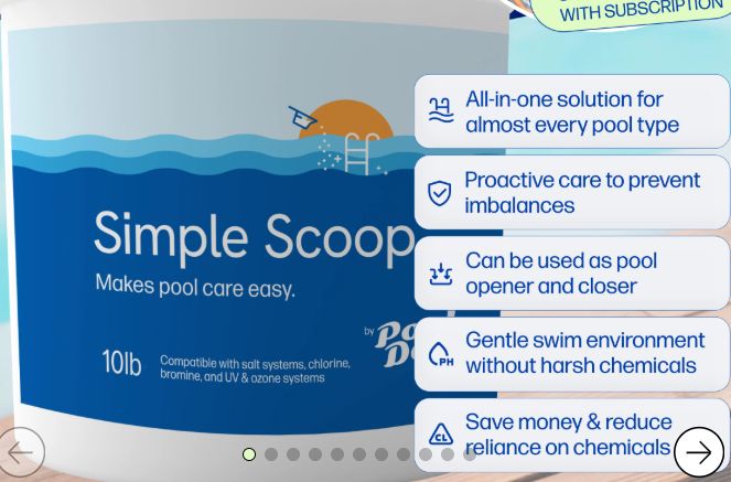 Simple Scoop 10 LBS All-In-One Weekly Pool Care In A Scoop