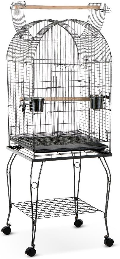IKAYAA Large Bird Cage, Bird Cage for Parakeets, Cockatiel Cage, Parro
