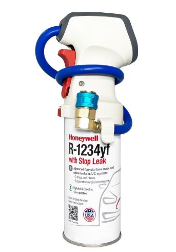 Honeywell R1234yf Refrigerant with Stop Leak and Charging Hose 11oz