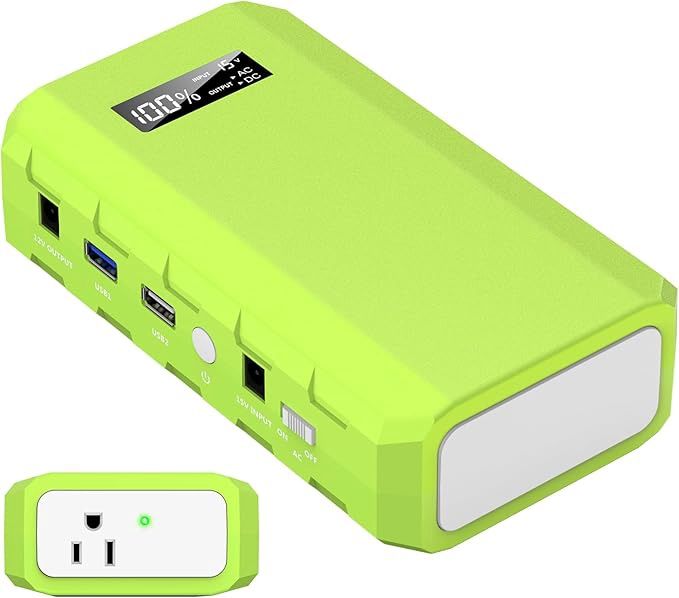 powkey Portable Power Station with AC Outlet 65W/110V External Battery