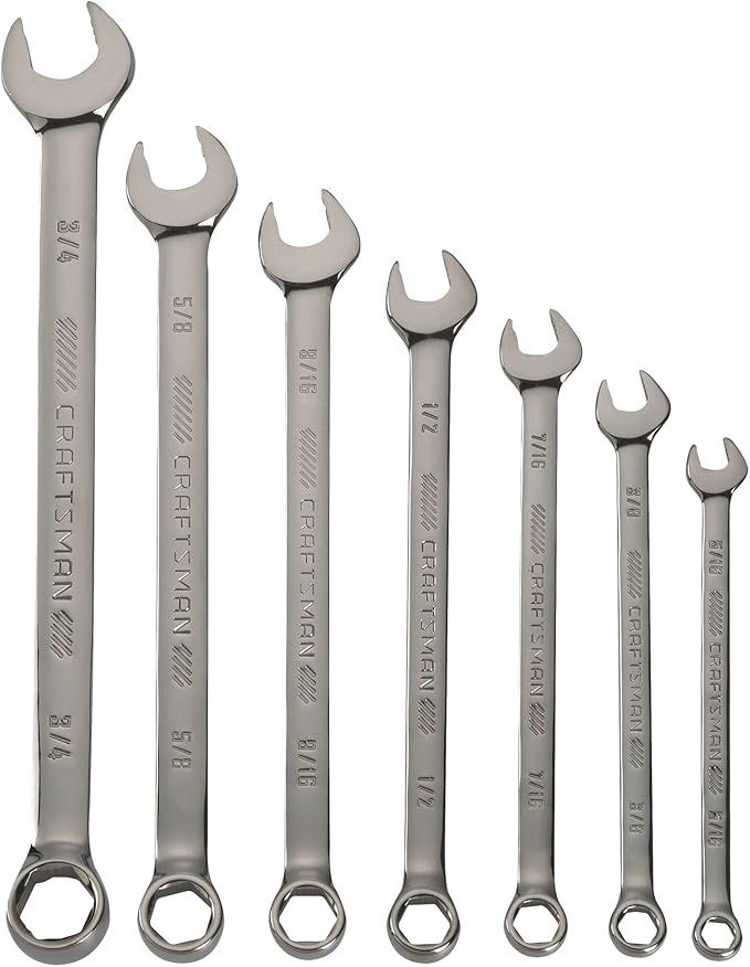 CRAFTSMAN OVERDRIVE 7-Piece Standard (SAE) Wrench Set (CMMT87707)