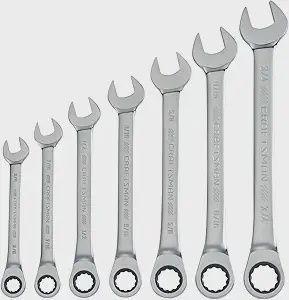 CRAFTSMAN 7-Piece Combination Ratcheting Wrench Set, 12-Point Standard SAE (CMMT87020)