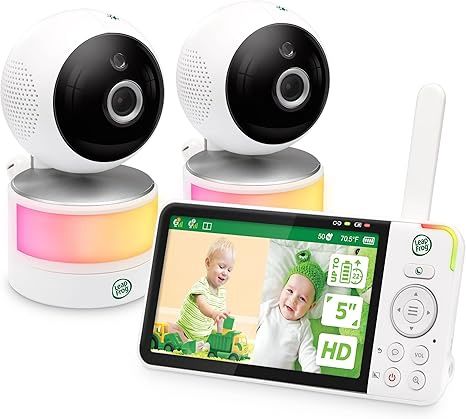 LeapFrog LF915-2HD Baby Monitor, 2 Cameras, 5” 720p Screen, 360°