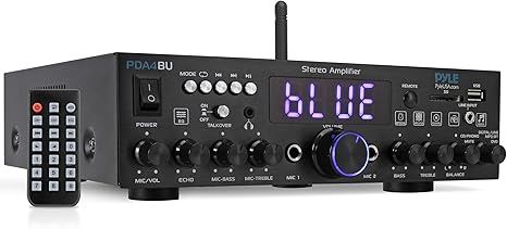 Pyle 200W Wireless Bluetooth Home Stereo Amplifier - Multi-Channel