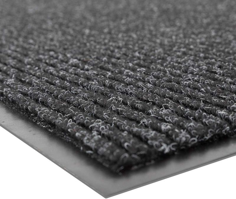 Notrax 109 Brush Step Carpeted Indoor/Outdoor Entrance Mat for Home or Office, 3&#39; X 5&#39;, Absorbent Slip Resistant Heavy Duty Entry Mat, Charcoal, 109S0035CH