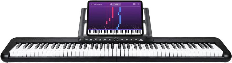 88 Key Digital Piano, Semi Weighted Electronic Keyboard Piano with Music Stand, Power Supply,Bluetooth, MIDI, for Beginner Professional at Home, Stage