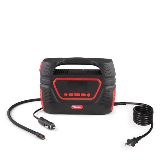 Hyper Tough Dual Power Digital Inflator for Car Tire, Car-DC 12V or Home-AC 120V