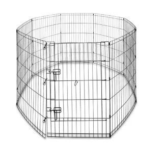 Vibrant Life Portable Wire Play Pen for Pets, Customizable, Foldable, 8 Panels, One Door, 36&quot; Tall