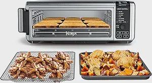Ninja Digital Air Fry Countertop Oven, 8-in-1 Functionality, 1800W, Flip-Up Design, XL Capacity, Air Fry Basket, Wire Rack &amp; Crumb Tray, Silver, SP101