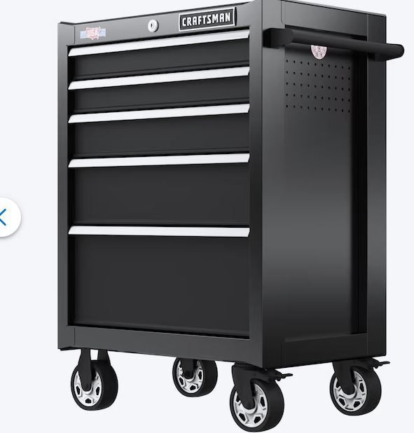 CRAFTSMAN 2000 Series 26.85-in W x 38.05-in H 5 -Drawer Steel Rolling Tool Cabinet ( Black )