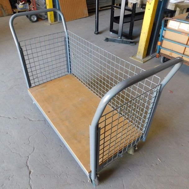 jamco Side Panel Platform Truck w/ Removable Mesh Panels 24x48 cart