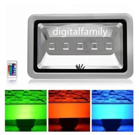 Brightest 5 LED Flood Light 250W RGB Color changing Energy Saving Security Energy Spot Light Indoor Outdoor For Court Yard Parking Place