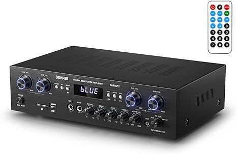 Donner Bluetooth 5.0 Stereo Audio Amplifier, 4 Channel 440W Peak