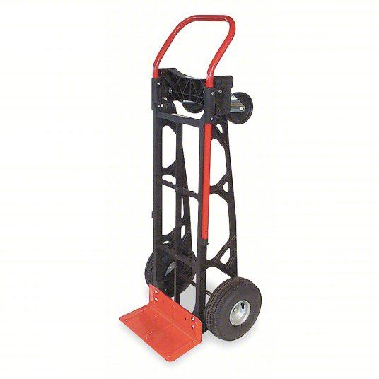 Dayton Convertible Hand Truck,600lb,50&quot;x21&quot;x18&quot; 4ZJ32