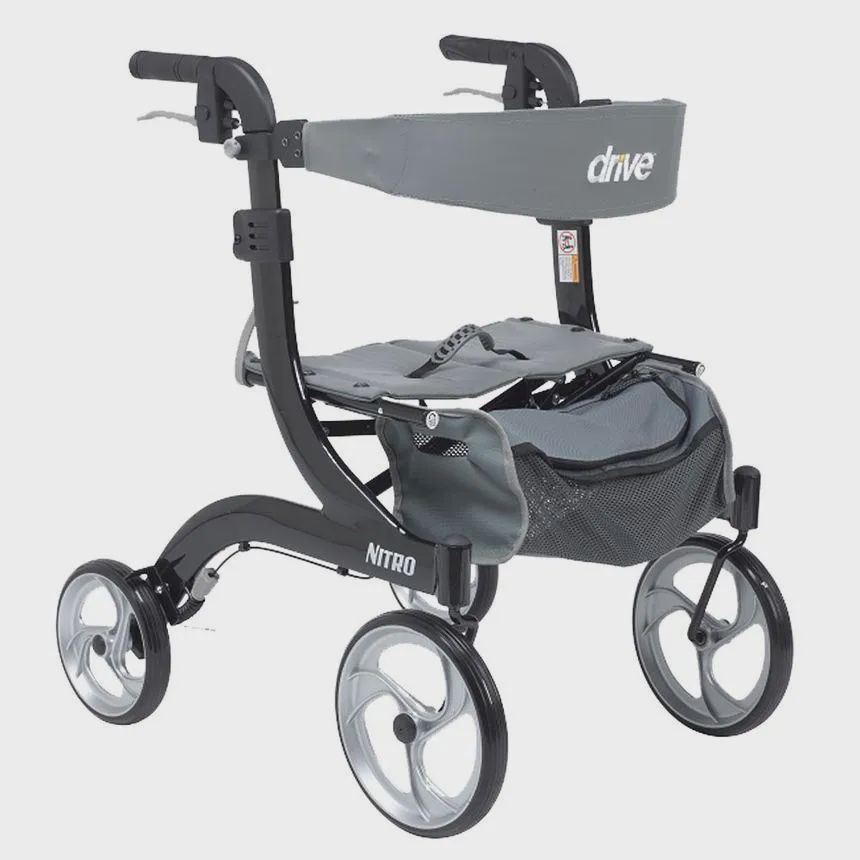Drive Medical Gv974gy-t F-22 Euro Style Tall Rollator Walker 300lbs slightly used