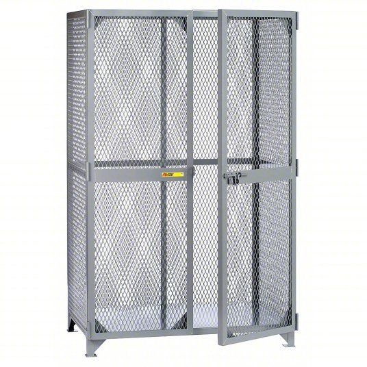 Little Giant Bulk Storage Locker, 49 in W, 33 in D, 78 in H, (1) Tier, (1) Wide, Gray SLN-3048