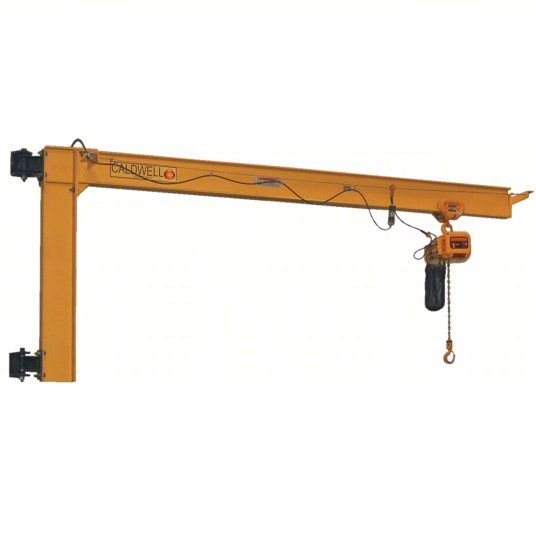 CALDWELL Jib Crane: Wall Mounted, 500 lb Load Capacity, 10 ft Overall Beam  313-500-10