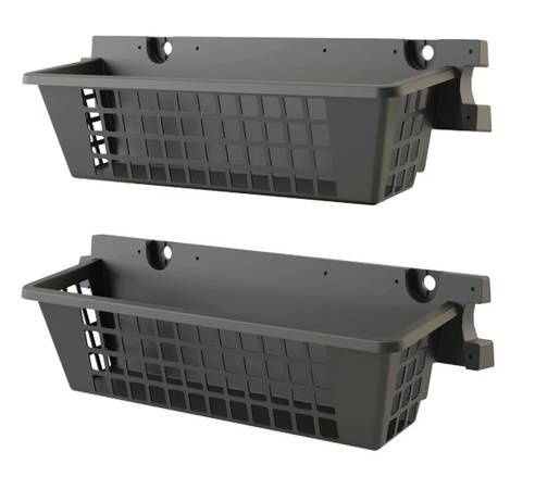 Suncast 2-Pack Accessory Baskets, Resin Organizers for Shed