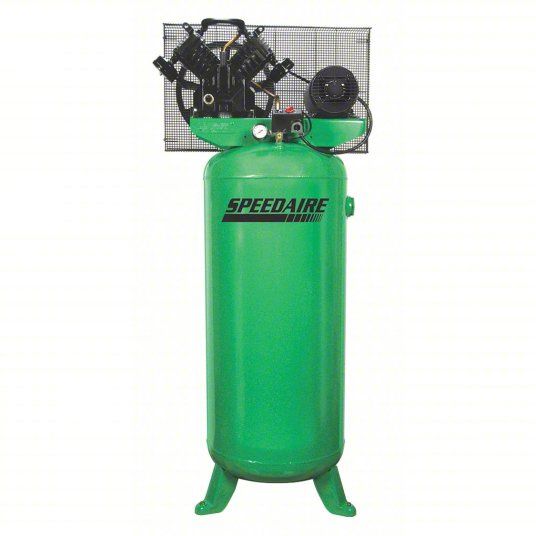 SPEEDAIRE AIR COMPRESSOR #4ME98A,, 5HP, 240VAC 3ph, 60 GAL