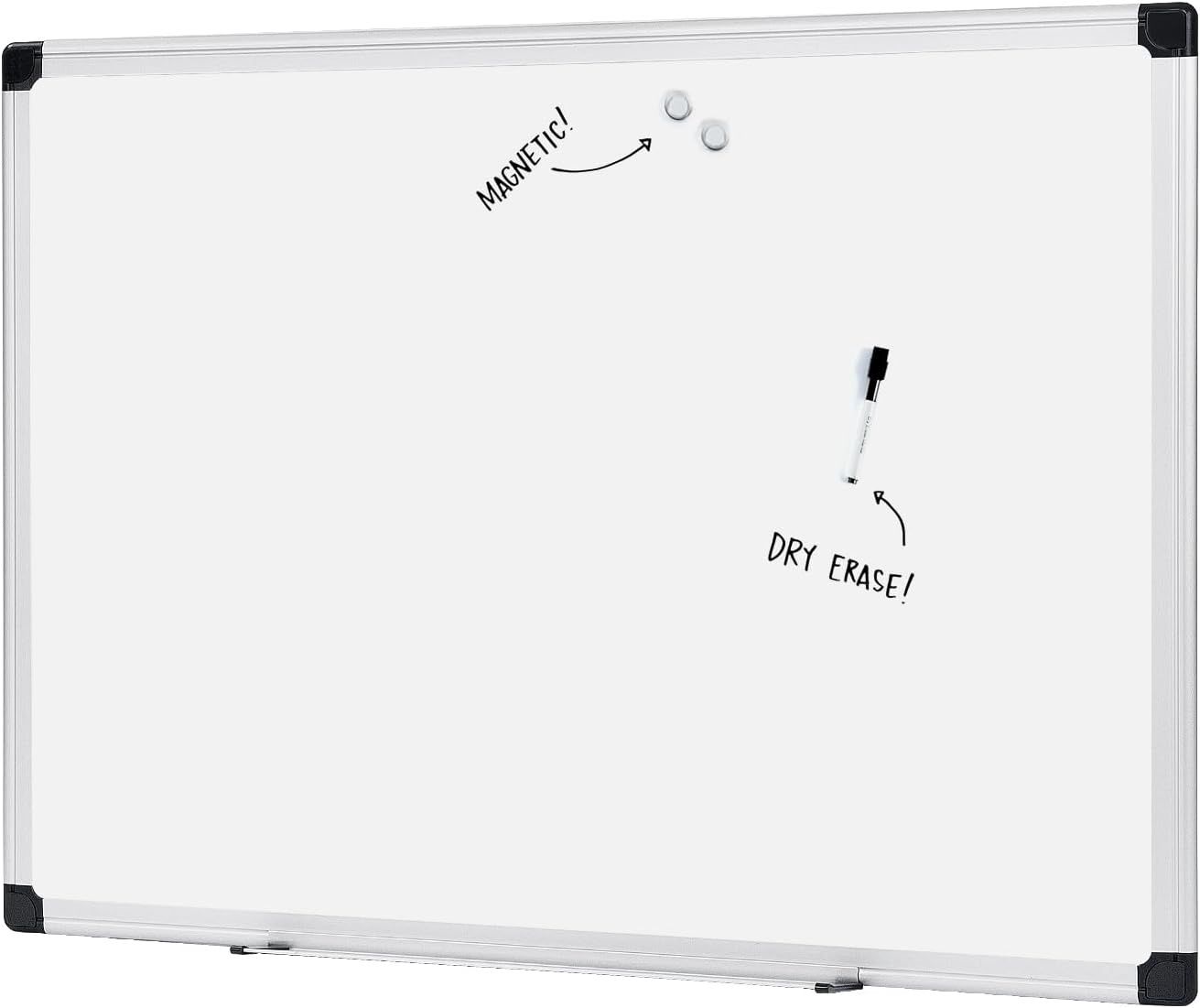 Magnetic Whiteboard/Dry Erase Board, 36 x 48-inch, Aluminum Frame