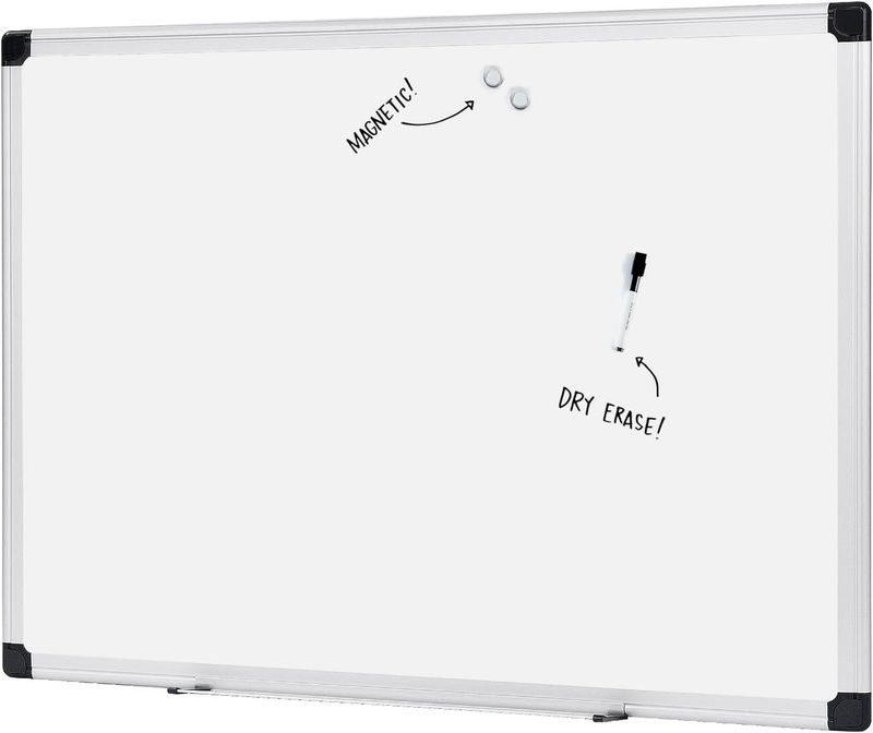Magnetic Whiteboard/Dry Erase Board, 36 x 48-inch, Aluminum Frame