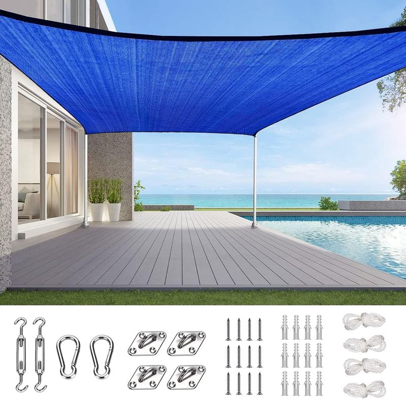 Quictent 20x26ft Sun Shade Sail for Patio, 185GSM Heavy Duty Rectangular Outdoor Sunshades UV Block Outside Canopy Cover for Backyard
