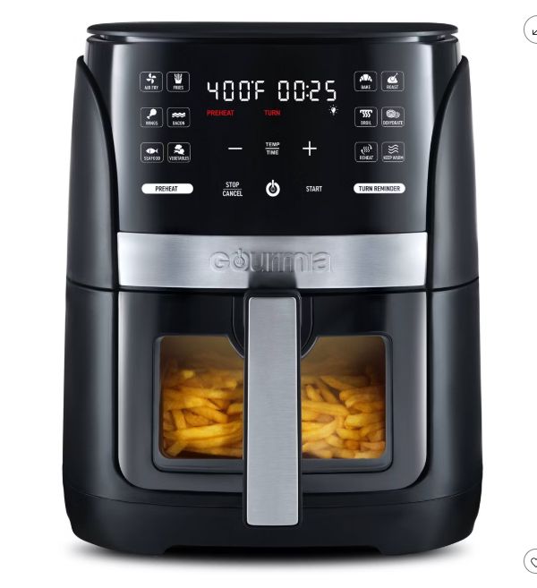 Gourmia 6qt Digital Window Air Fryer with 12 Presets