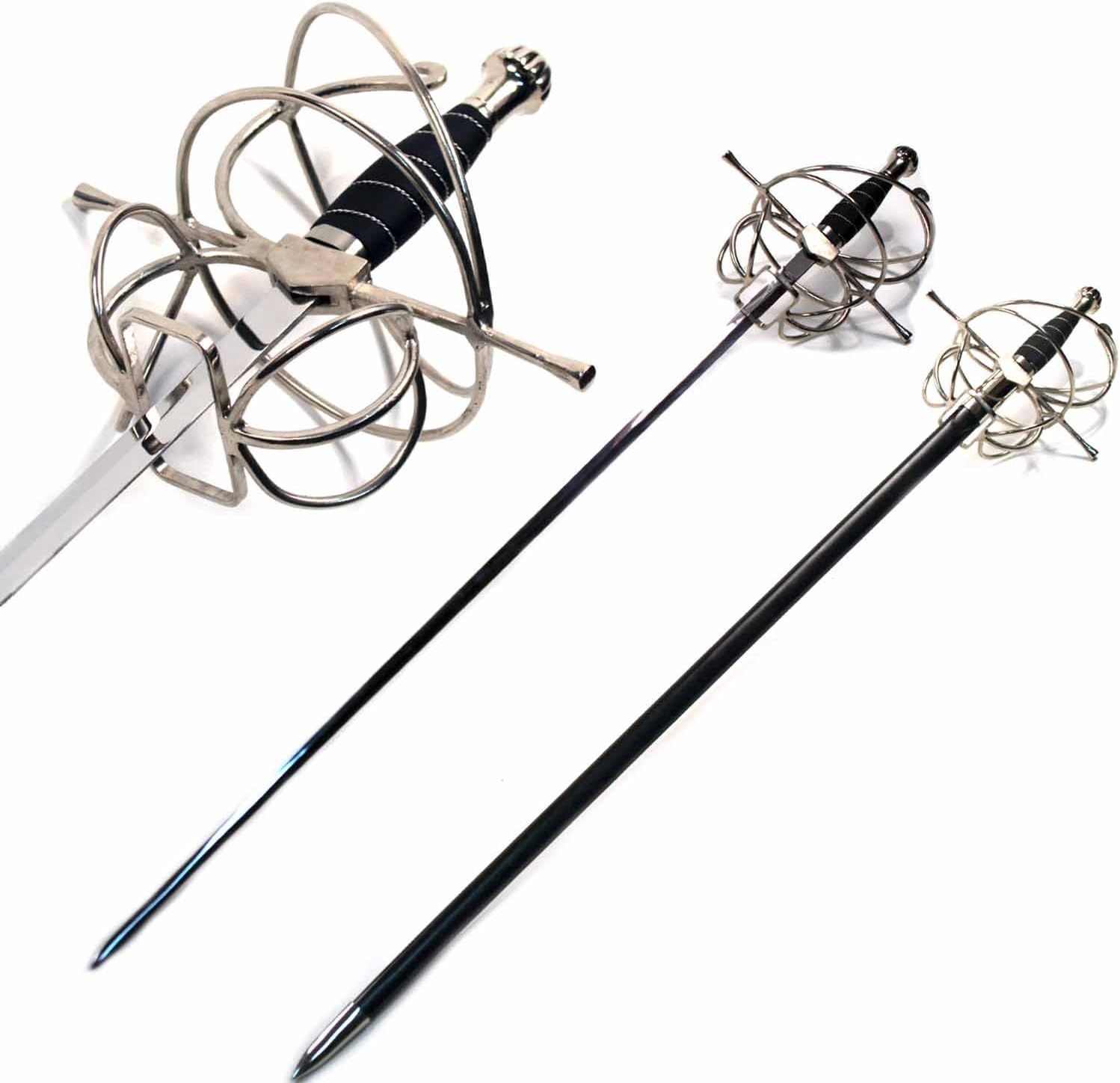 Martial Arts Supply Renaissance Rapier Fencing Sword with Swept Hilt Guard