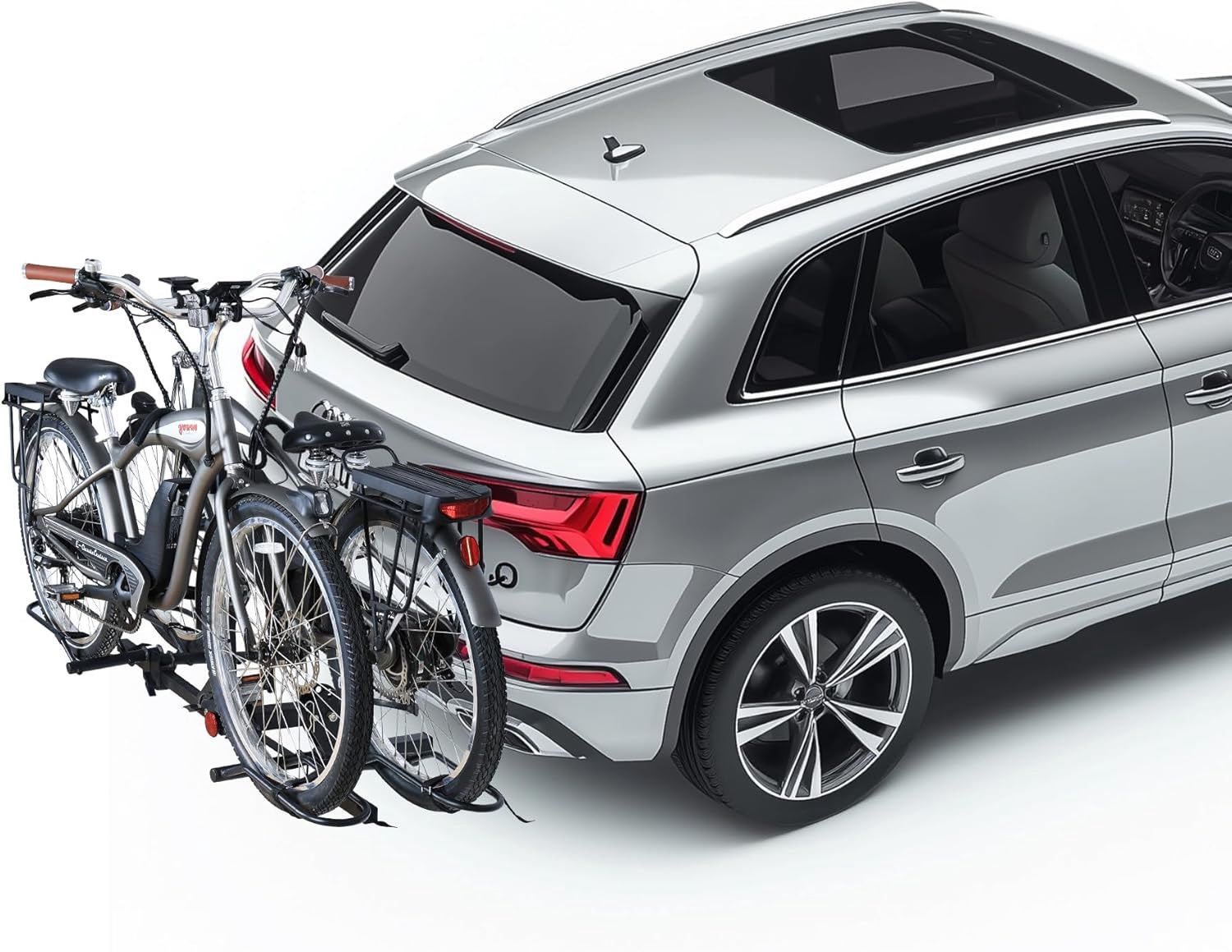 Young Bike Rack Hitch for Car - 200LB 2-Bike Rack Hitch Mount Platform Style Hitch Bike Rack，Smart Tilting &amp; Easy Fold for Car SUV with 2 Inch Receiver，Bike Carrier Fits Up to 5-inch Fat Tire