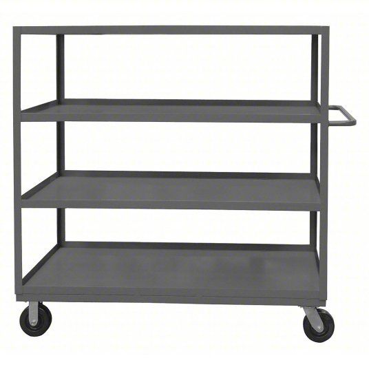 Durham Mfg® Stock Truck w/4 Shelves, 3000 lb. Capacity, 60&quot;L x 30&quot;W  x 60h  Shelving, Gray