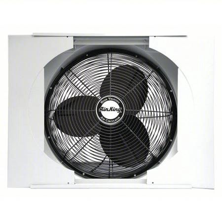 Whole House Fan: Window Mount, 20 in Blade, 3,560 cfm Max., 1,000 sqft