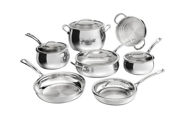 Demo Set 12-Pc PureClad™ Triple-Ply Stainless Set Missing Steam Basket