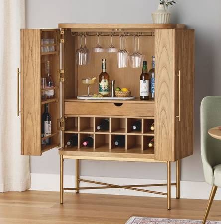 Member&#39;s Mark Moberly Bar Cabinet with Wine Rack Storage