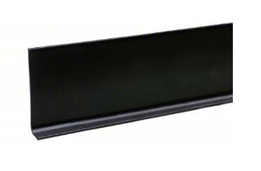 Wall Base Molding: Black, Vinyl, 120 ft Overall Lg, 4 in