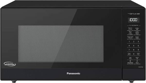 Panasonic NN-SN75LB Cyclonic Inverter Countertop Microwave Oven 1250Watt Power with Genius Sensor Cooking, 1.6 cft, Black
