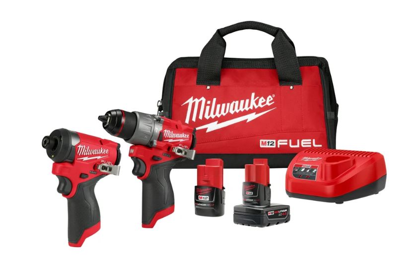 Milwaukee 3497-22 M12 FUEL 12V Cordless Li-Ion 2-Tool Combo Kit w/ 2 Batteries