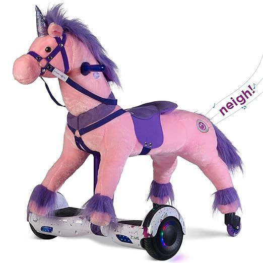 Powerpony Ride On Unicorn Hoverboard - Rideable Unicorn Ride On Toy for Girls - Power Pony Ride On Toy Pony - Princess