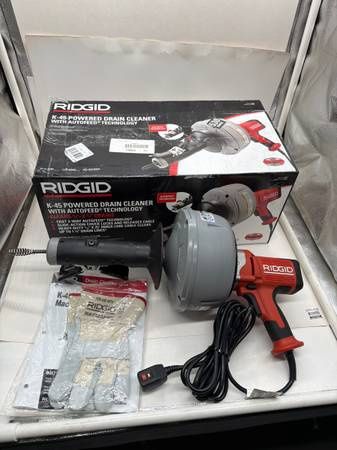 K-45AF-5 Drain Cleaning Autofeed Snake Auger with C-1 5/16 in. 25'