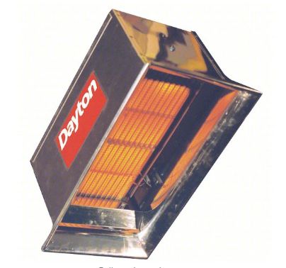 DAYTON Gas Infrared Flat Panel Heater: Natural Gas, 30,000 BtuH