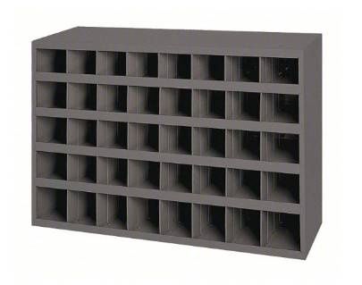DURHAM MFG Pigeonhole Bin Unit: 34 in x 8 1/2 in x 24 in, Minor Dents