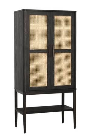 Better Homes &amp; Gardens Springwood Caning Storage Cabinet, Charcoal