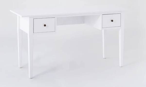 Dana Point Wood Writing Desk with Drawers White - Threshold