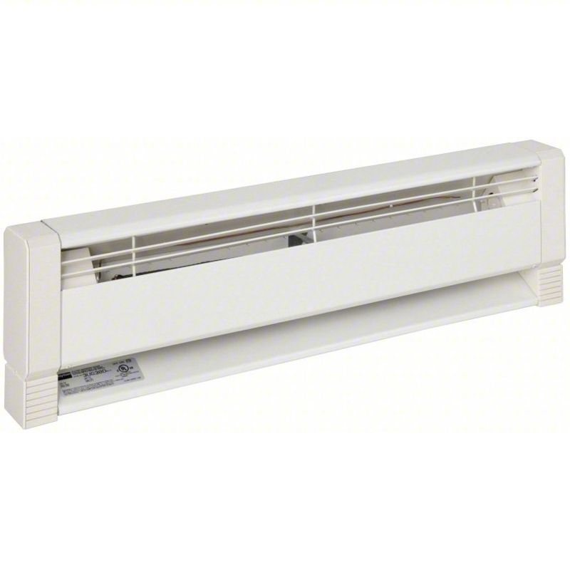 DAYTON Electric Baseboard Heater: Commercial Grade, 375W/500W, White, Conventional Housing, Floor  208v