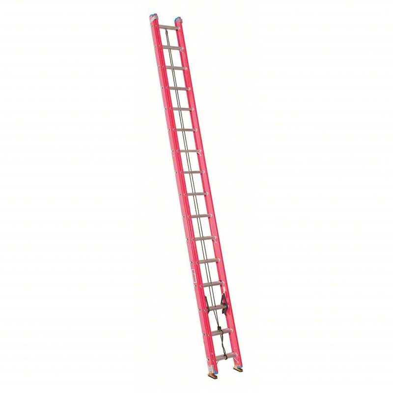 WESTWARD Extension Ladder: 32 ft Ladder Size, Fiberglass, 300 lb Load Capacity, 70 lb Wt, 2 Sections