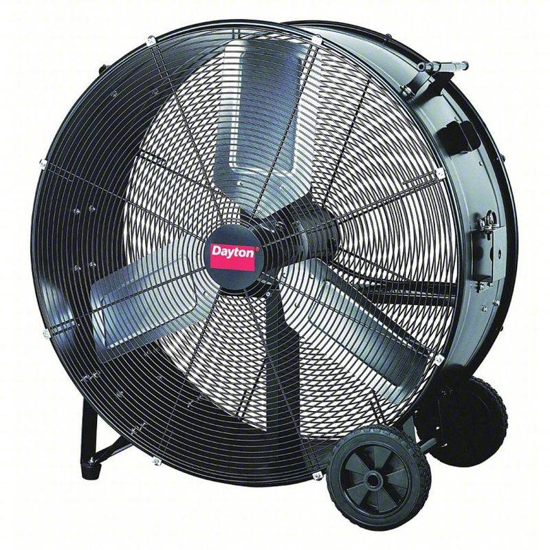 DAYTON Light-Duty Industrial Fan: 24 in Blade Dia, 2 Speeds, 115V AC, Direct Drive, 4,150/6,200 cfm