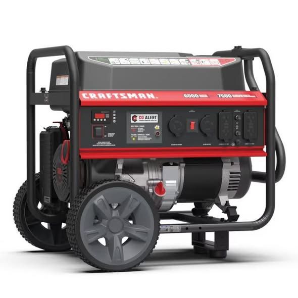 CRAFTSMAN Performance Recoil Start 7500 / 6000 -Watt Gasoline Single fuel Portable Generator