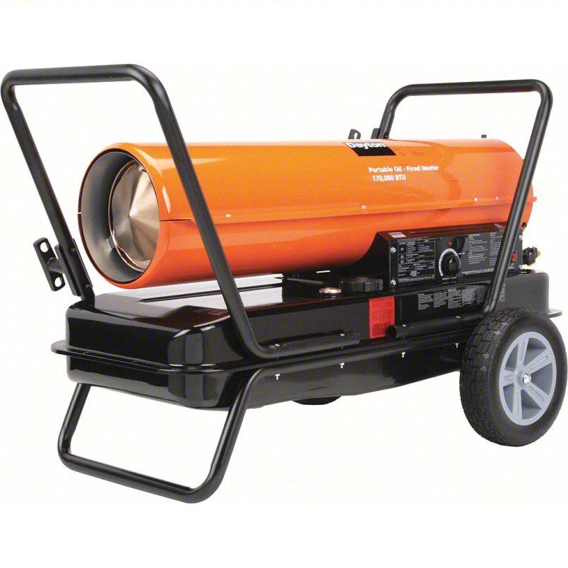DAYTON Portable Oil and Kerosene Torpedo Heater 170,000 btu