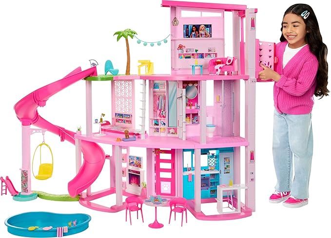 Barbie Dreamhouse, Pool Party Doll House with 75+ Pieces and 3-Story